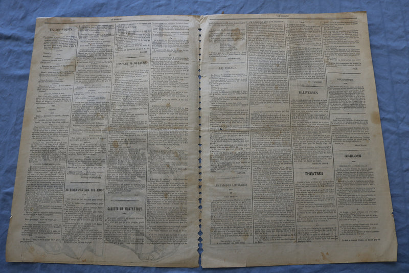 1873 JULY 13 LE GRELOT NEWSPAPER- UNE DEPECHE- ALFRED LE PETIT- FRENCH- NP 8628