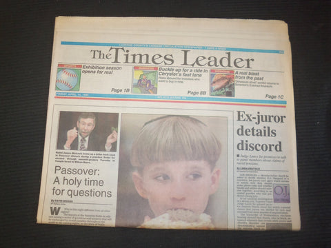 1995 APRIL 14 WILKES-BARRE TIMES LEADER - EX-JUROR DETAILS DISCORD - NP 7576