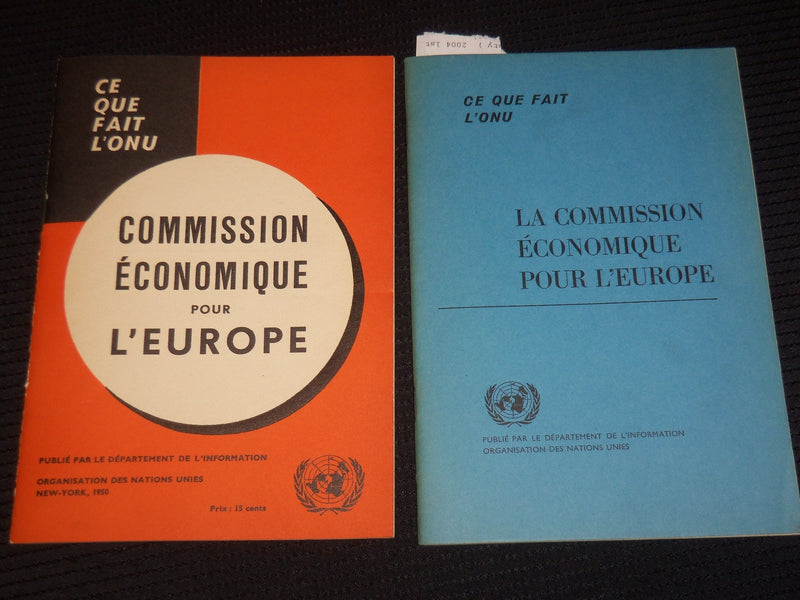 1950 & 1954 COMMISSION ECONOMIQUE POUR L'EUROPE BULLETINS LOT OF 2 - J 9887