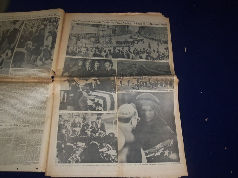 1963 NOVEMBER 26 THE NEW YORK TIMES - KENNEDY LAID TO REST IN ARLINGTON- NP 2998