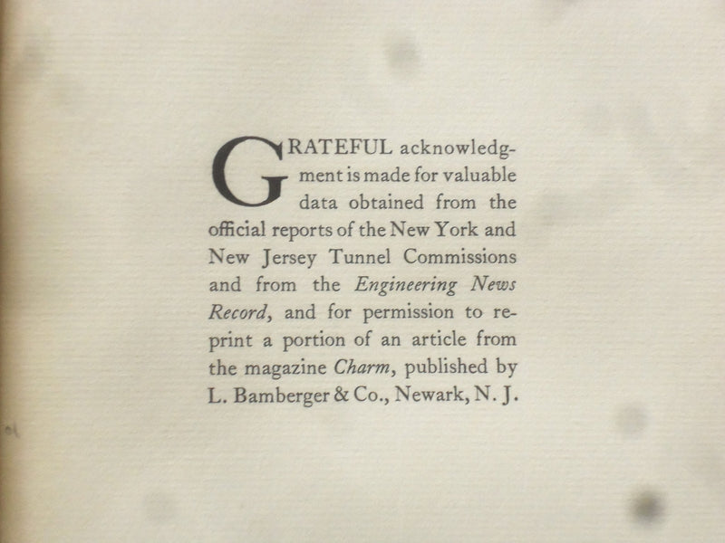 1927 THE EIGHTH WONDER - HOLLAND TUNNEL HARDCOVER BOOK - KD 8635