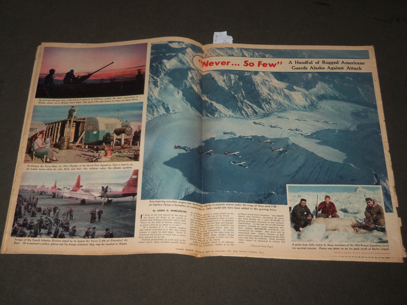 1951 APRIL 15 SUNDAY MIRROR MAGAZINE SECTION - DONNA REED COVER - J 3020