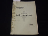 1894 COLBY ACADEMY CATALOGUE - NEW HAMPSHIRE - K 2711