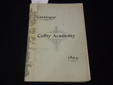 1894 COLBY ACADEMY CATALOGUE - NEW HAMPSHIRE - K 2711