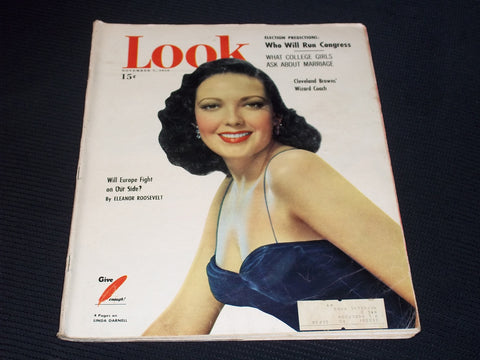 1950 NOVEMBER 7 LOOK MAGAZINE - LINDA DARNELL FRONT COVER - E 20407