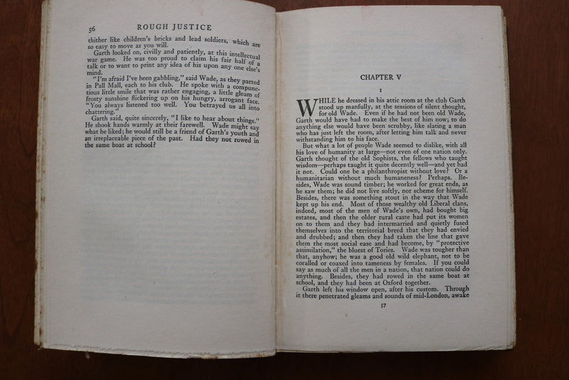 1926 ROUGH JUSTICE HARDCOVER BOOK IN SLIPCASE BY C.E. MONTAGUE- KD 9615