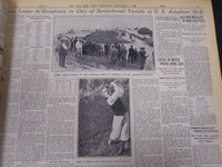 1929 SEPT 5 NEW YORK TIMES - BOBBY JONES LOSES TO YOUNG NEBRASKA - NT 5275