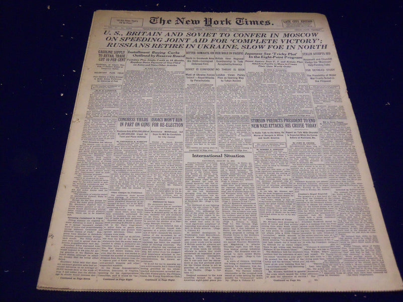 1941 AUG 16 NEW YORK TIMES - U. S. BRITAIN AND SOVIET TO CONFER MOSCOW - NT 1124