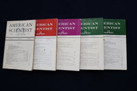 1960-1969 AMERICAN SCIENTIST MAGAZINE - LOT OF 5 - O 3610