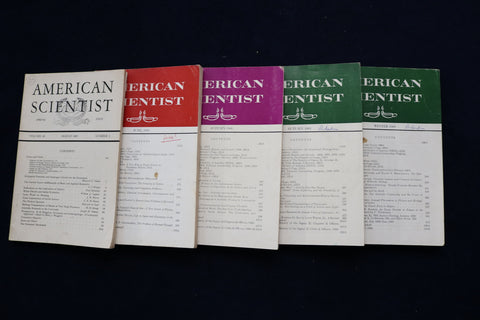 1960-1969 AMERICAN SCIENTIST MAGAZINE - LOT OF 5 - O 3610