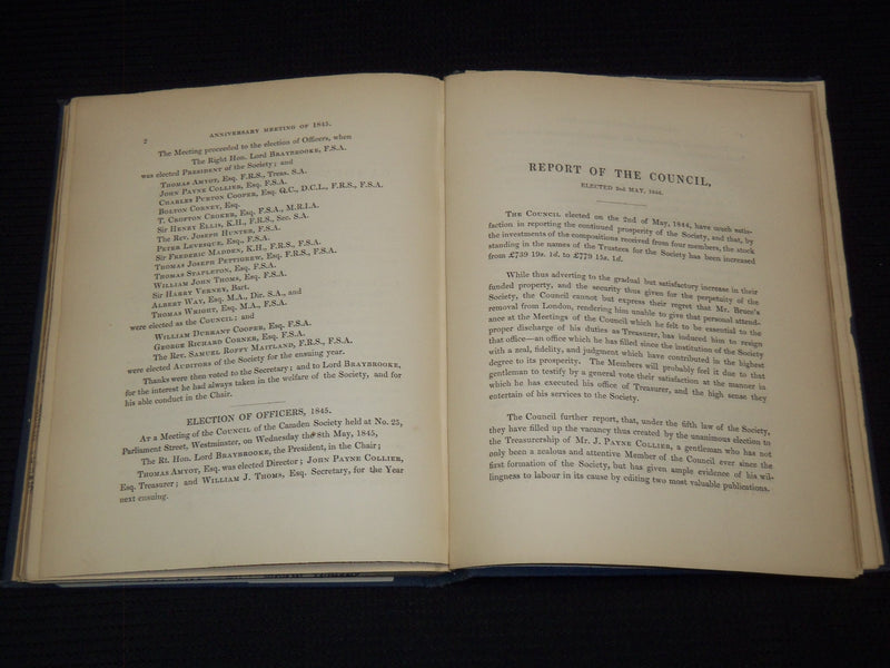 1845 THE LONG PARLIAMENT NOTES OF PROCEEDINGS BY SIR RALPH VERNEY - KD 7762