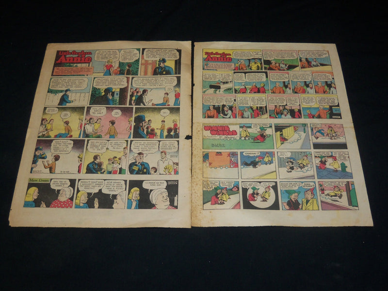 1945 QUAKER OATS FOOTBALL COLOR COMIC ADS LOT OF 3 - CRISLER - CRAVATH - NP 5382