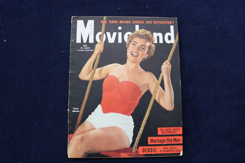 1954 MAY MOVIELAND MAGAZINE - TERRY MOORE COVER - E 12900