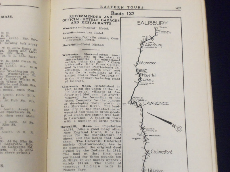 1926 EASTERN TOURS KEYSTONE AUTO CLUB PHILADELPHIA PA GUIDE W/ MAP - J 1878