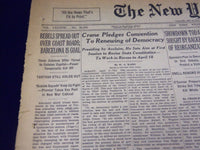 1937 APRIL 6 NEW YORK TIMES - REBELS SPREAD OUT OVER COAST ROADS IS GOAL- NT 732