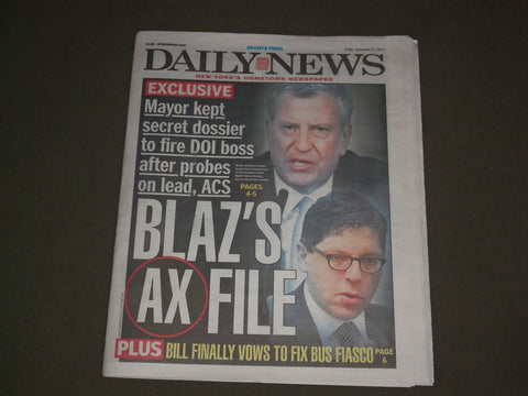 2018 SEP 21 NEW YORK DAILY NEWS-NYC MAYOR KEPT SECRET DOSIER TO FIRE MARK PETERS