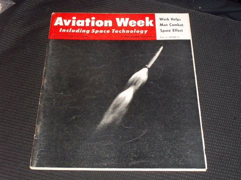 1958 MARCH 17 AVIATION WEEK MAGAZINE - THOR AT 100,000 FT. COVER - E 7028