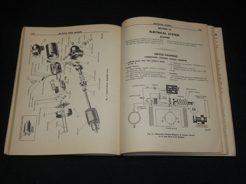 1950'S DE SOTO SHOP MANUAL MODELS S-13, S-14 & S-15 - SOFTCOVER - R 706Q