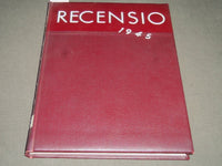 1945 THE RECENSIO MIAMI UNIVERSTIY YEARBOOK -SID GILLMAN FOOTBALL COACH- YB 1035