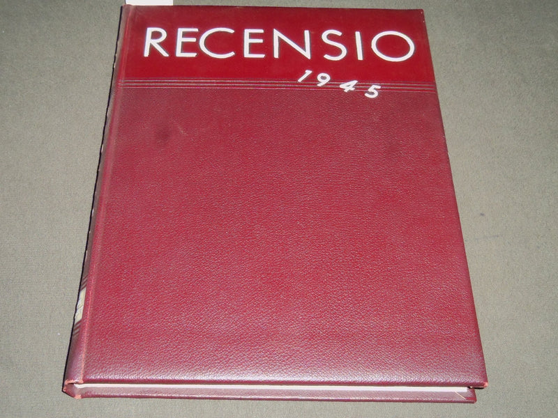 1945 THE RECENSIO MIAMI UNIVERSTIY YEARBOOK -SID GILLMAN FOOTBALL COACH- YB 1035