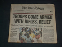 2005 SEPTEMBER 3 THE STAR-LEDGER NEWSPAPER - TROOPS COME ARMED W/RIFLES- NP 3489