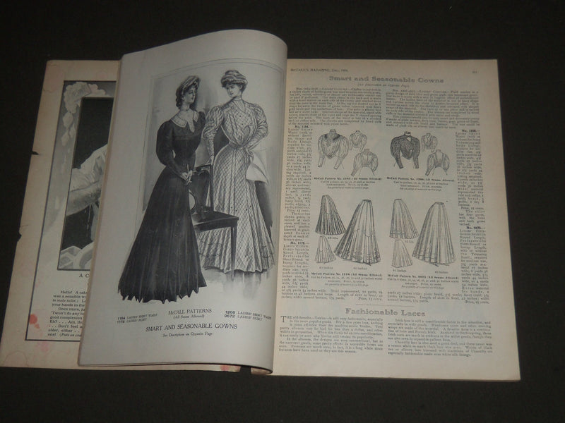 1906 DECEMBER MCCALL'S MAGAZINE - GREAT FASHION ILLUSTRATIONS & ADS - ST 5375