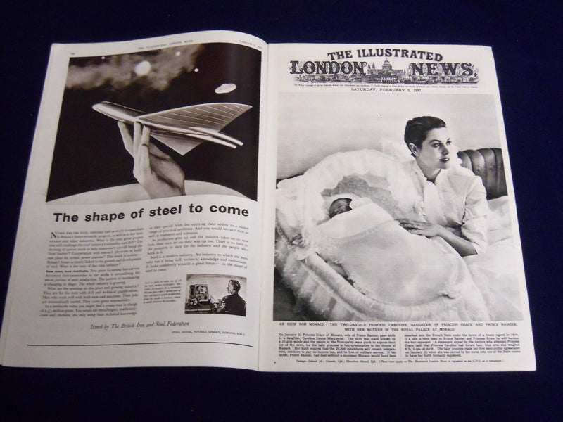 1957 FEBRUARY 2 ILLUSTRATED LONDON NEWS MAGAZINE - PRINCESS CAROLINE - E 8044