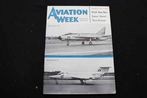 1957 SEP 23 AVIATION WEEK MAGAZINE - ENGLISH ELECTRIC P. COVER - SP 4175K