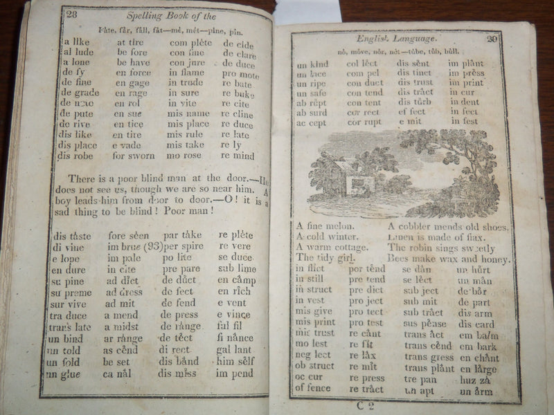 1830 MARSHALL'S SPELLING BOOK OF ENGLISH LANGUAGE BY ELIHU MARSHALL - K 2006