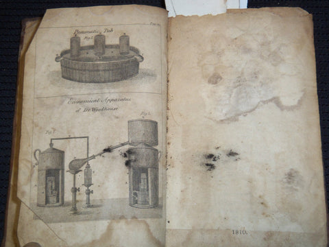 1810 A GRAMMAR OF CHEMISTRY BOOK BY REV. D. BLAIR & BENJAMIN TUCKER - J 8135