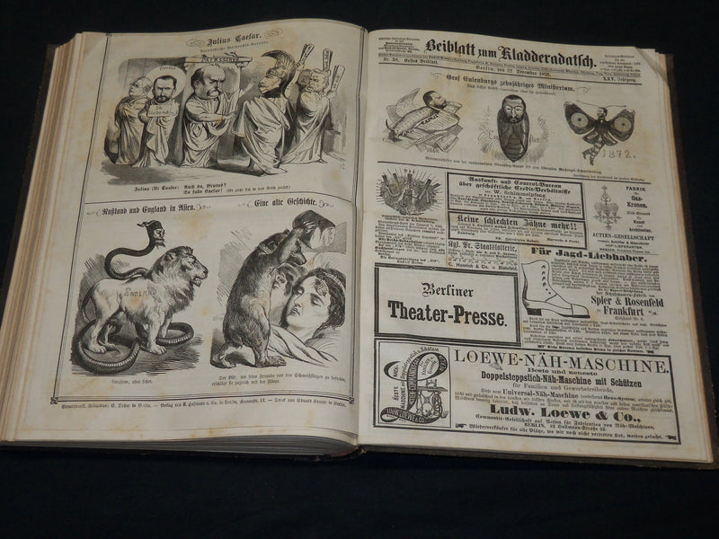 1872 KLADDERDATSCH ILLUSTRATED MAGAZINE BOUND VOLUME - GERMAN - KD 4349