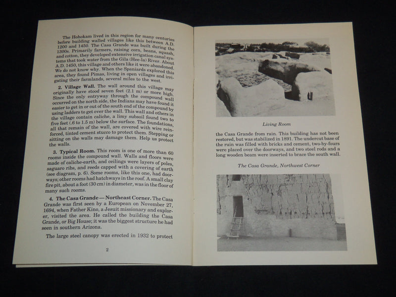 1983 CASA GRANDE RUINS TRAIL GUIDE BOOK - ARIZONA - J 8762