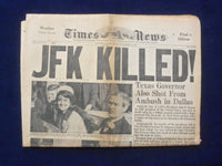 1963 NOVEMBER 22 TIMES NEWS NEWSPAPER - JFK KILLED - TWIN FALLS, IDAHO - NP 6445