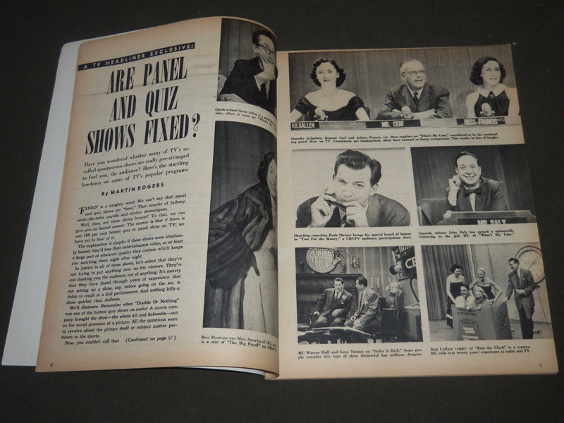 1954 MARCH TV HEADLINER MAGAZINE - GALE STORM COVER - ST 5222