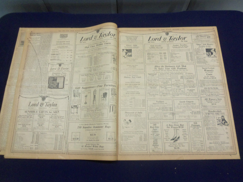 1917 DECEMBER 9 NEW YORK TIMES - DESTROYER JACOB JONES SUNK, 69 LOST - NT 8256