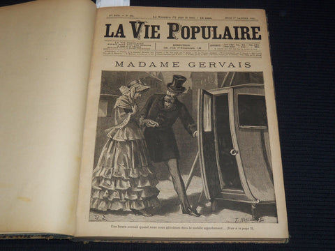 1885 JANUARY-MARCH LA VIE POPULAIRE FRENCH MAGAZINE BOUND VOLUME - R 89A
