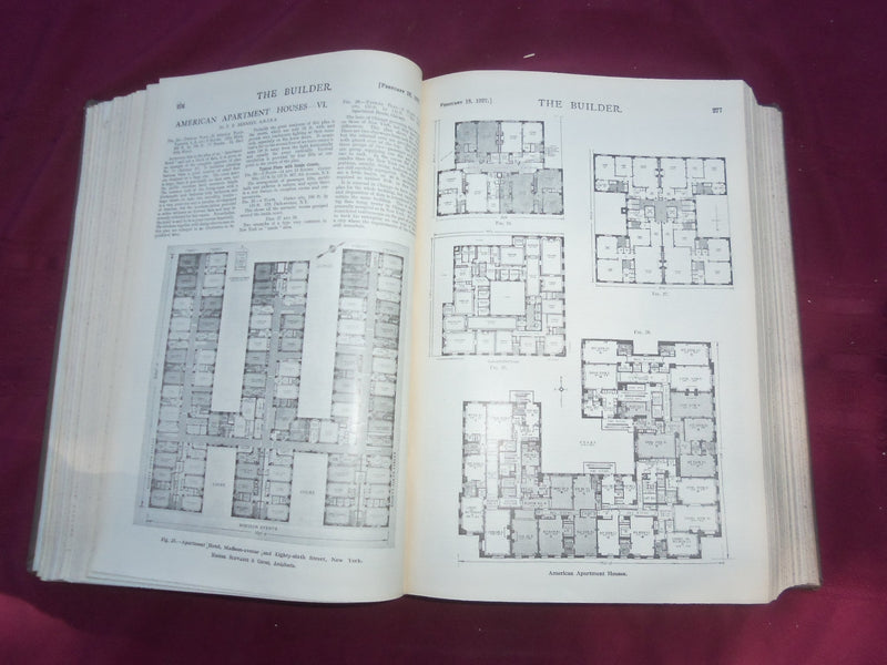 1927 JAN-JUNE THE BUILDER U. K. MAGAZINE BOUND VOLUME - FOLD OUTS- C 57