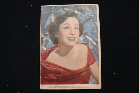 1952 APRIL 20 CHICAGO SUNDAY TRIBUNE MAGAZINE - JEANNE BAL COVER - E 26222