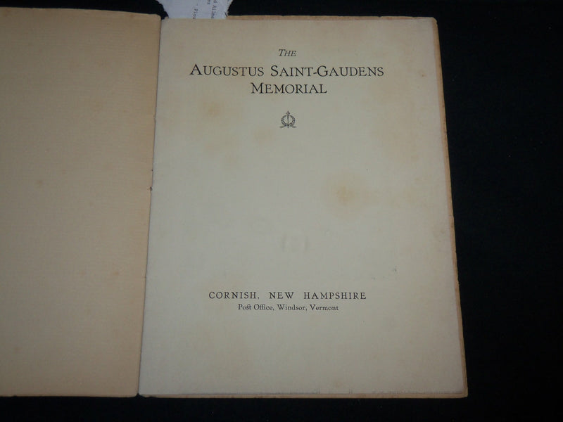 1920'S THE AUGUSTUS SAINT GAUDENS MEMORIAL PROGRAM - NEW HAMPSHIRE - J 6640