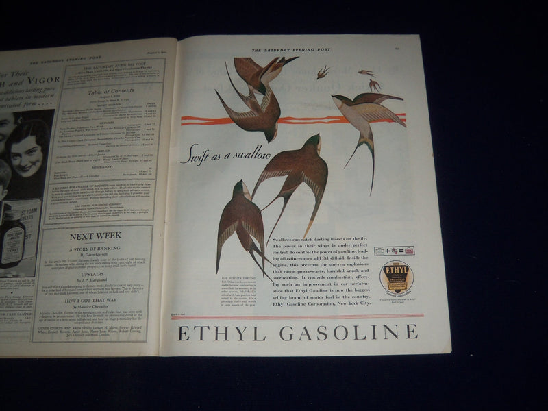 1931 AUGUST 1 THE SATURDAY EVENING POST MAGAZINE - ILLUSTRATED COVER -SP 1402