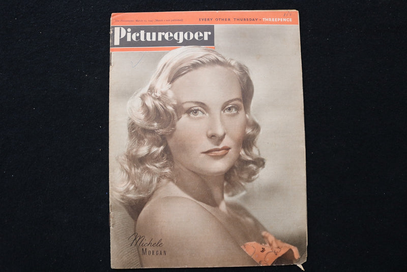 1947 MARCH 15 PICTUREGOER MAGAZINE - MICHELE MORGAN COVER - E 26014