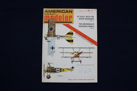 1968 MAR AMERICAN AIRCRAFT MODELER MAGAZINE - GERMAN FOKKER DR.1 COVER - E 11342