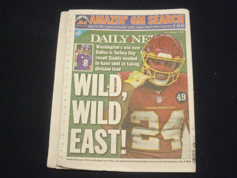 2020 NOVEMBER 27 NEW YORK DAILY NEWS NEWSPAPER - NYC SANTACON CANCELLED