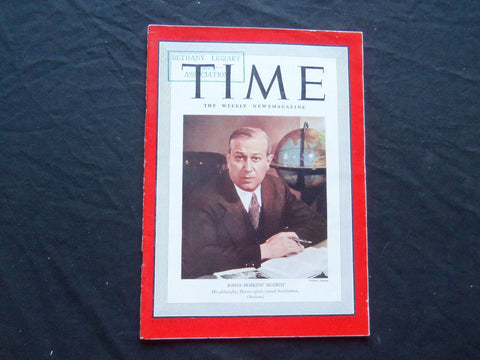 1939 JANUARY 30 TIME MAGAZINE - HENRY E. SIGERIST- T 645