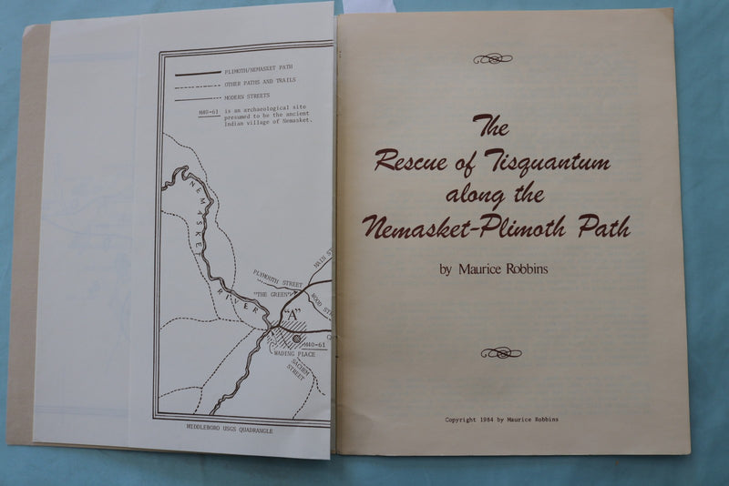 1984 THE RESCUE OF TIQUANTUM ALONG THE NEMASKET-PLIMOTH PATH MAP - K 3421