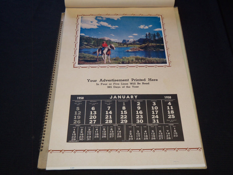 1944-1958 TRU-ART LINE HANGERS CALENDAR SAMPLE SHEETS BOOK LOT OF 3 - C 17