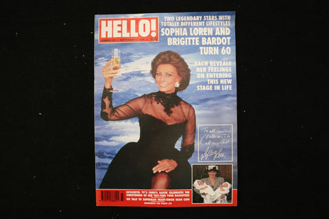 1994 SEPTEMBER 17 HELLO! MAGAZINE - SOPHIA LOREN TURNS 60 COVER - E 25757