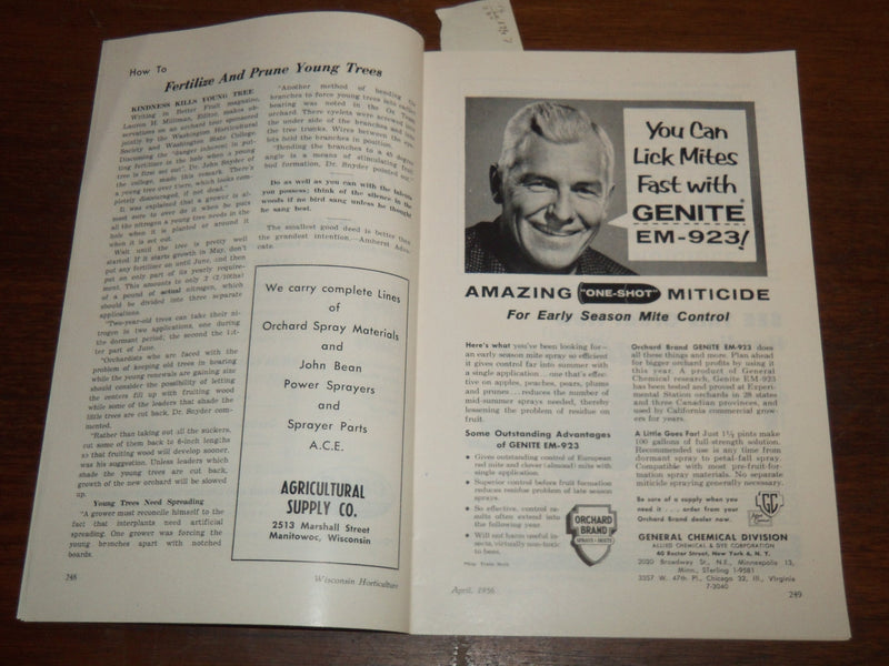 1956 APRIL WISCONSIN HORTICULTURE MAGAZINE - THE BLUE JAY COVER - K 1121