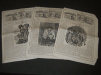 1866 THE YOUTH'S TEMPERANCE BANNER NEWSPAPER LOT OF 3 - VOLUME 1 ISSUES- NP 2051