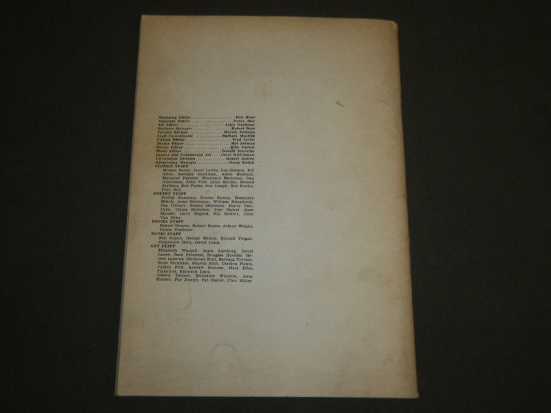 1951 WINTER GENERATION INTER-ARTS MAGAZINE -MICHIGAN- KENNETH JAY LANE - J 4644